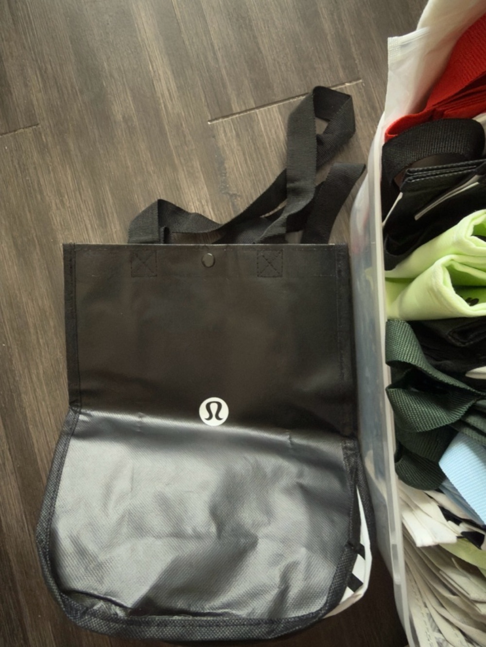 lululemon athletica Black Compact Tote with Logo